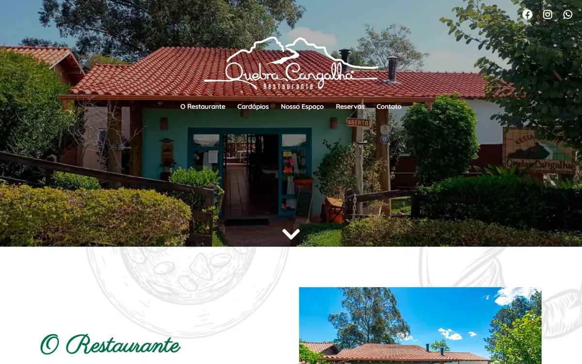 Sitio de Restaurante Quebra Cangalha